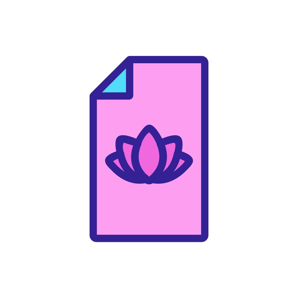tapis de yoga avec illustration de contour vectoriel icône lotus