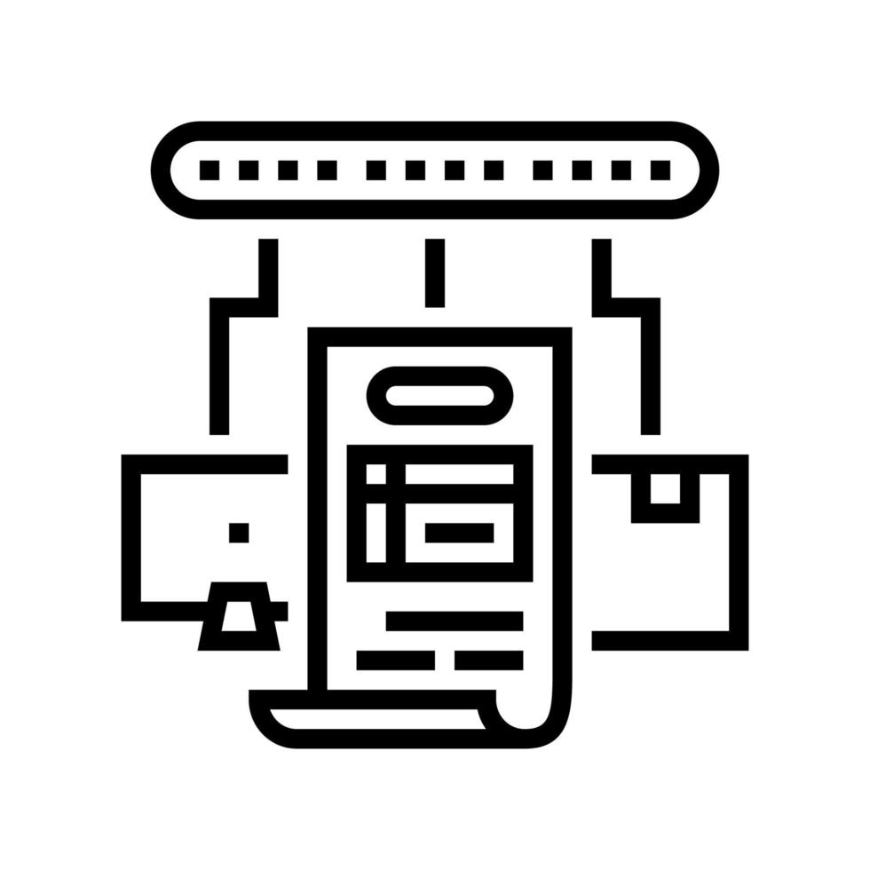 illustration vectorielle d'icône de ligne de numéro de suivi vecteur