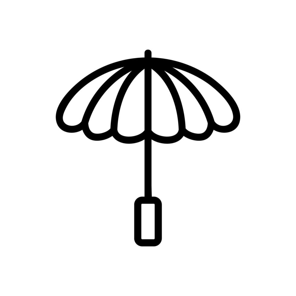 pluie parapluie icône vecteur contour illustration