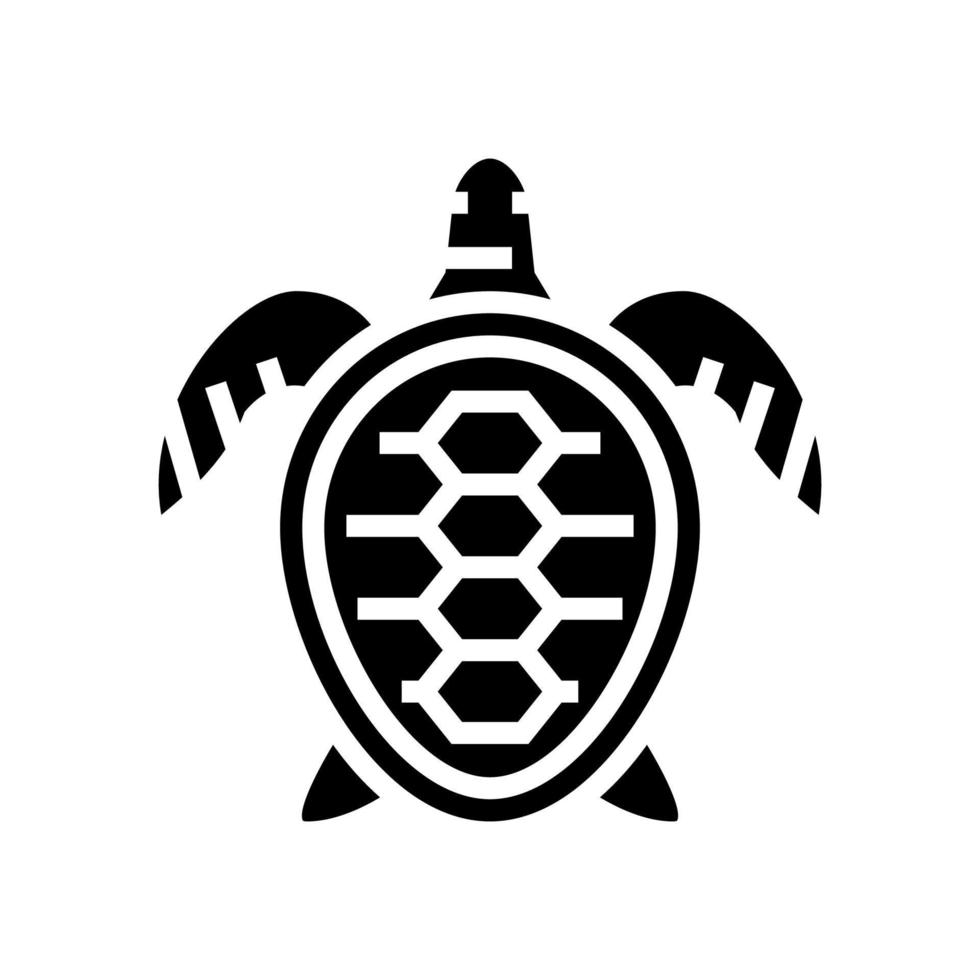 tortue océan glyphe icône illustration vectorielle vecteur