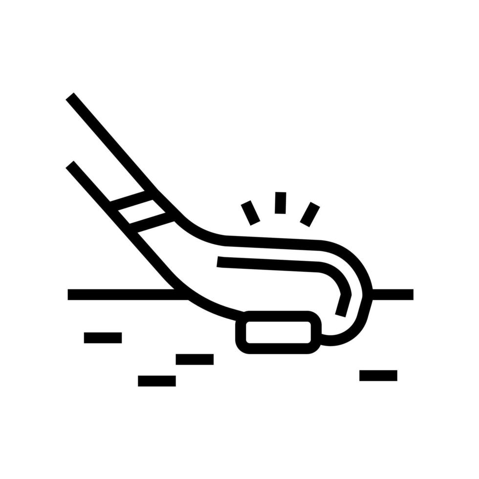 illustration vectorielle d'icône de ligne de jeu de sport de hockey vecteur