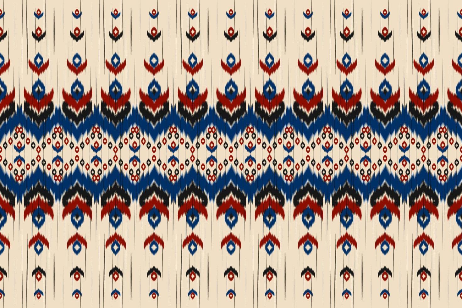 tapis motif ethnique art. modèle sans couture ikat en tribal. style américain, mexicain. conception pour le fond, papier peint, illustration vectorielle, tissu, vêtements, tapis, textile, batik, broderie. vecteur