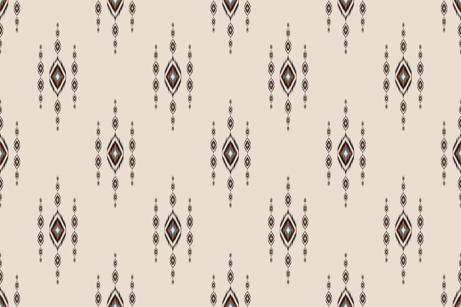 modèle sans couture ikat oriental ethnique traditionnel. tissu style indien. conception pour le fond, papier peint, illustration vectorielle, tissu, vêtements, tapis, textile, batik, broderie. vecteur