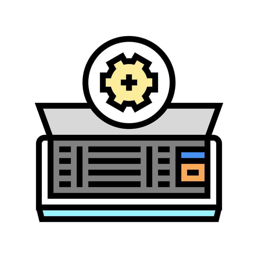 climatisation entretien couleur icône illustration vectorielle vecteur