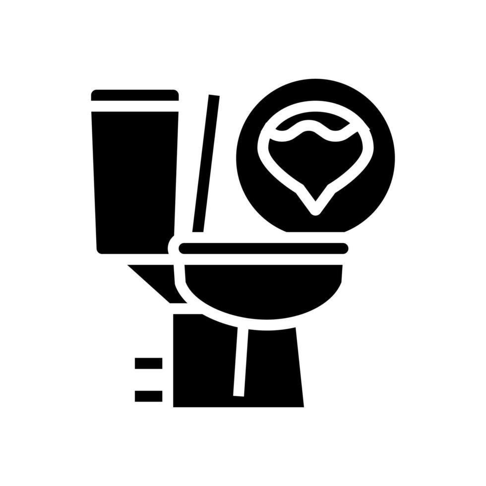 urine diabète symptôme glyphe icône illustration vectorielle vecteur