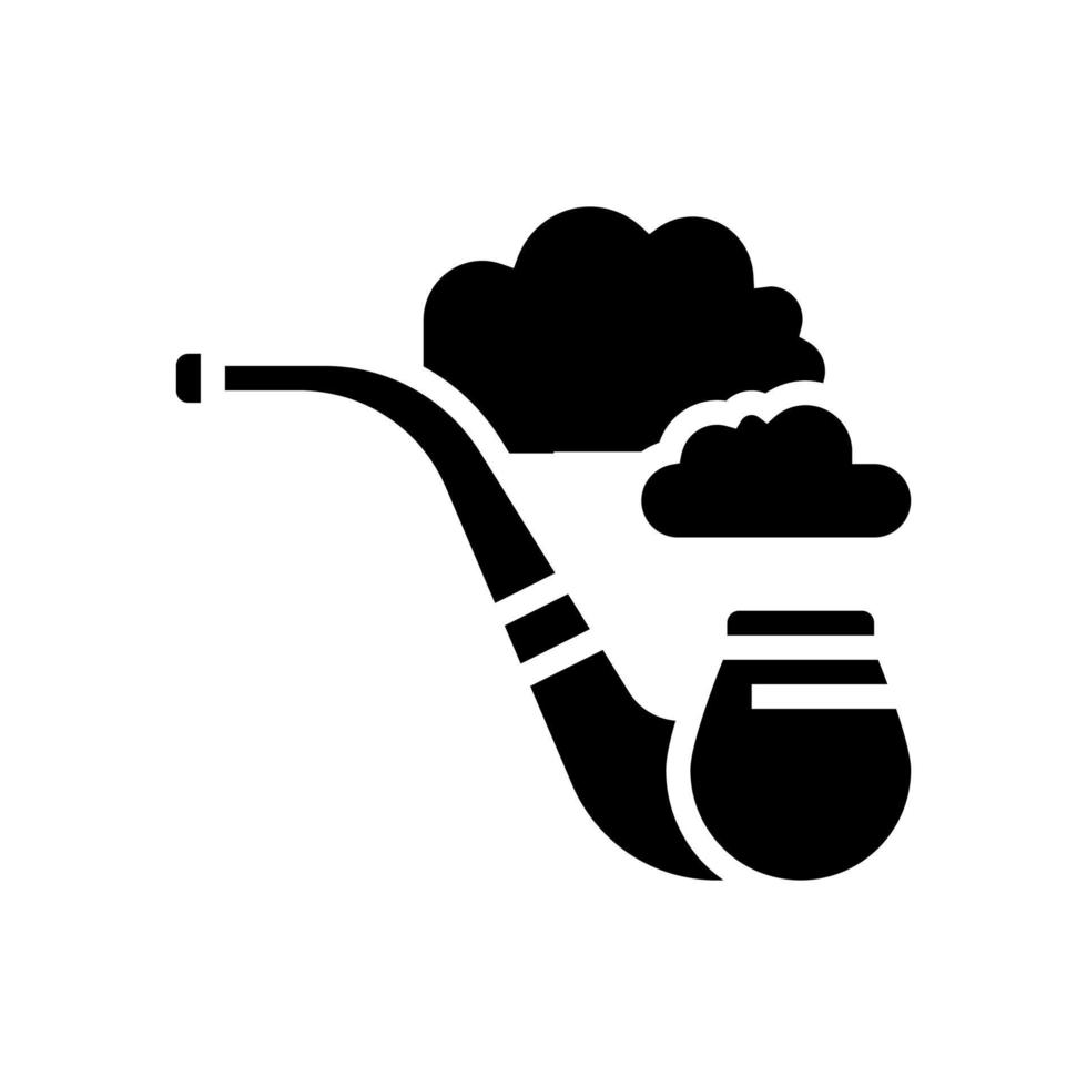 fumer pipe mens loisirs glyphe icône illustration vectorielle vecteur