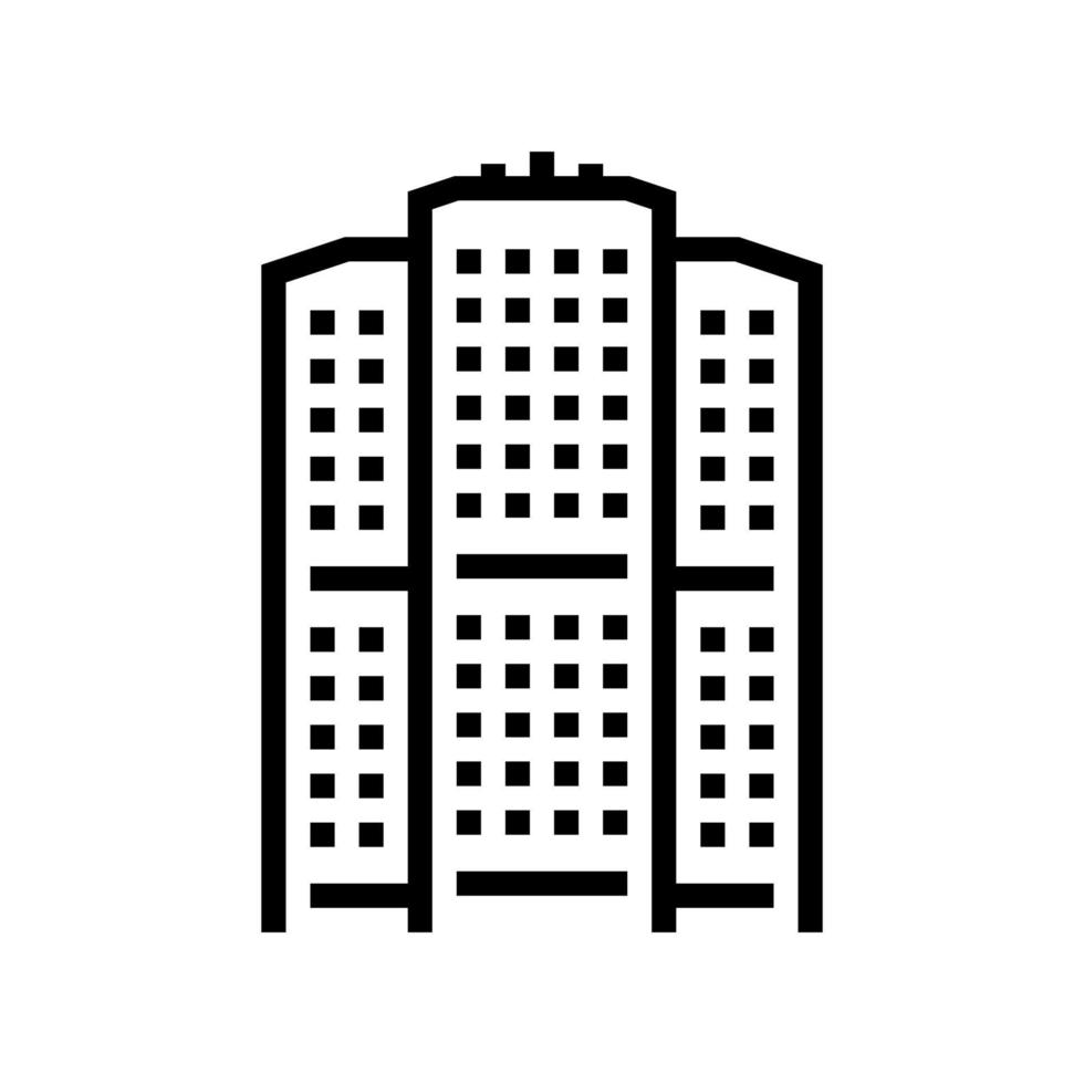 appartement maison ligne icône illustration vectorielle vecteur