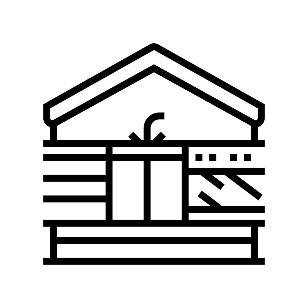 illustration vectorielle de l'icône de la ligne de confort à la maison vecteur