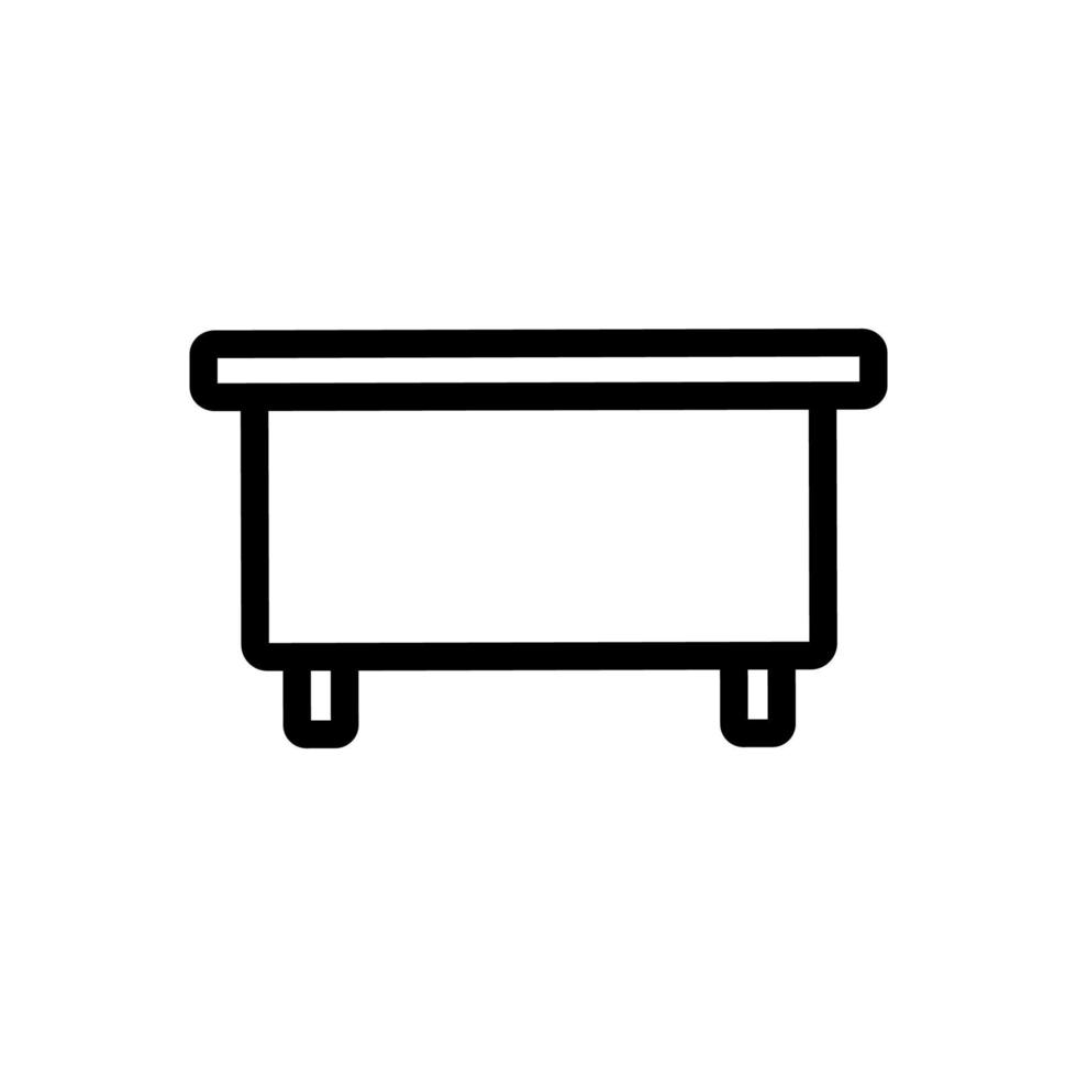 vecteur d'icône de table. illustration de symbole de contour isolé