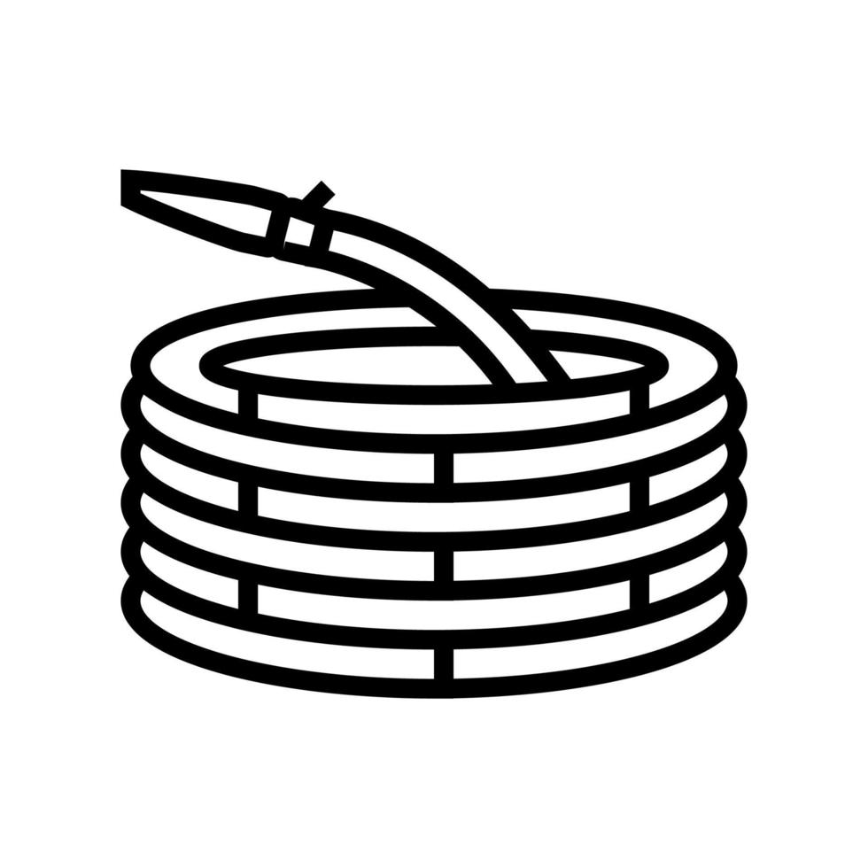 illustration vectorielle d'icône de ligne de tuyau d'arrosage vecteur