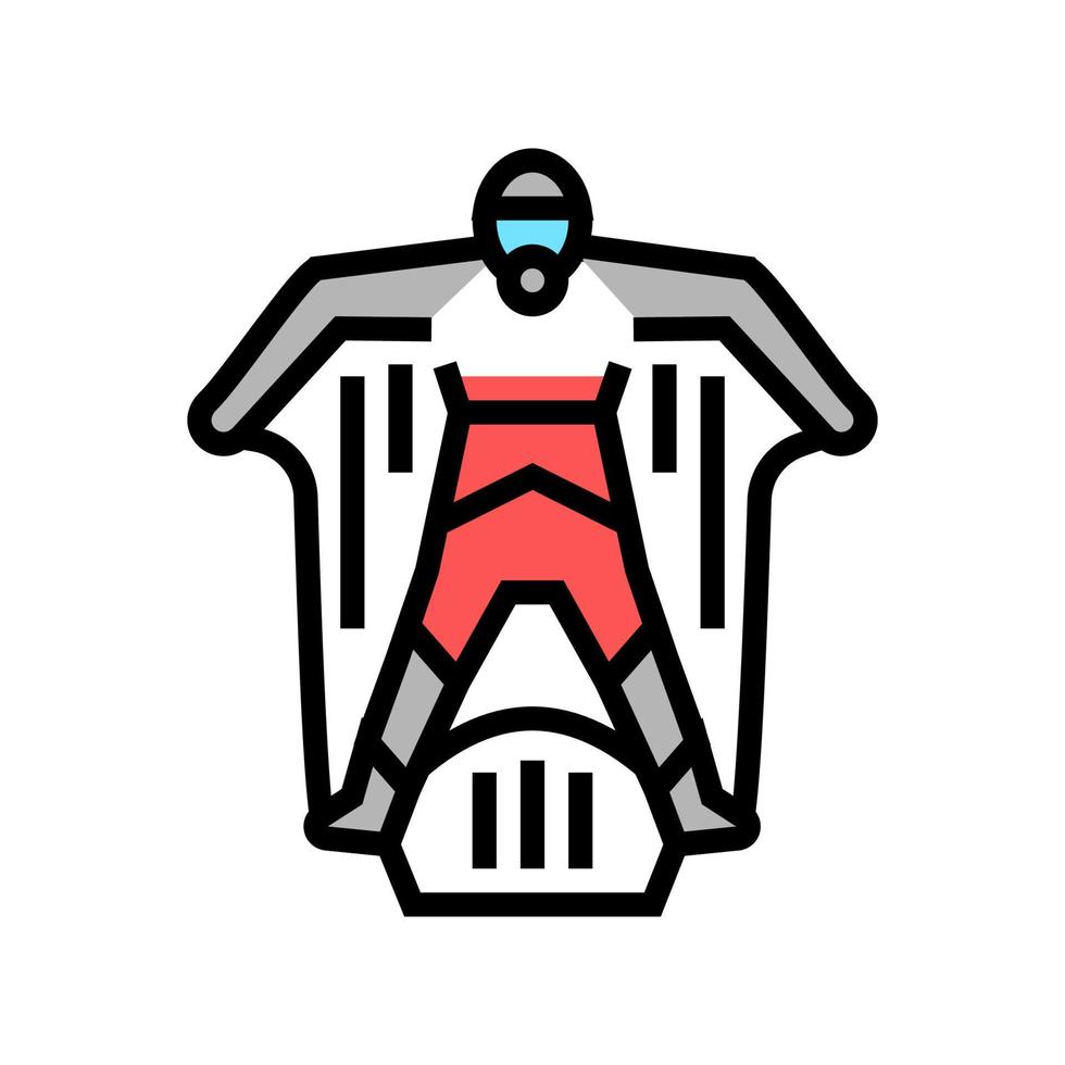 wingsuit sportif couleur icône illustration vectorielle vecteur