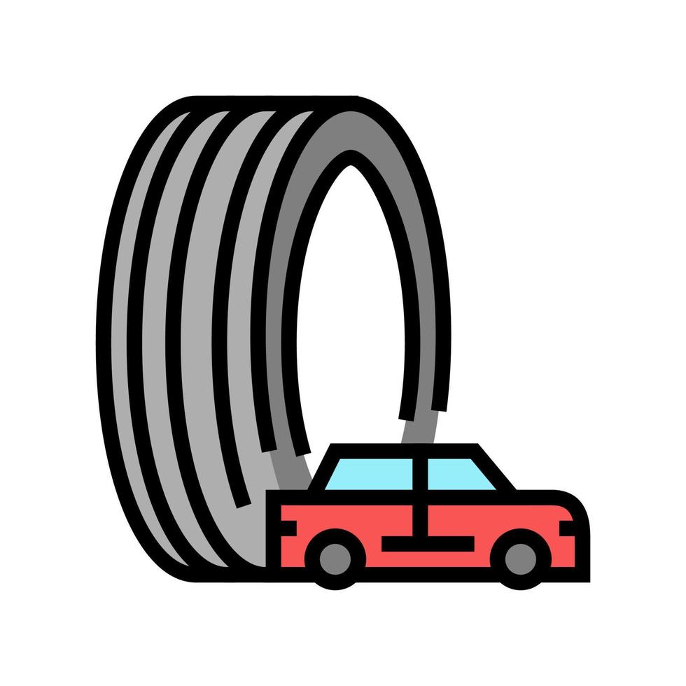 pneus passagers couleur icône illustration vectorielle vecteur