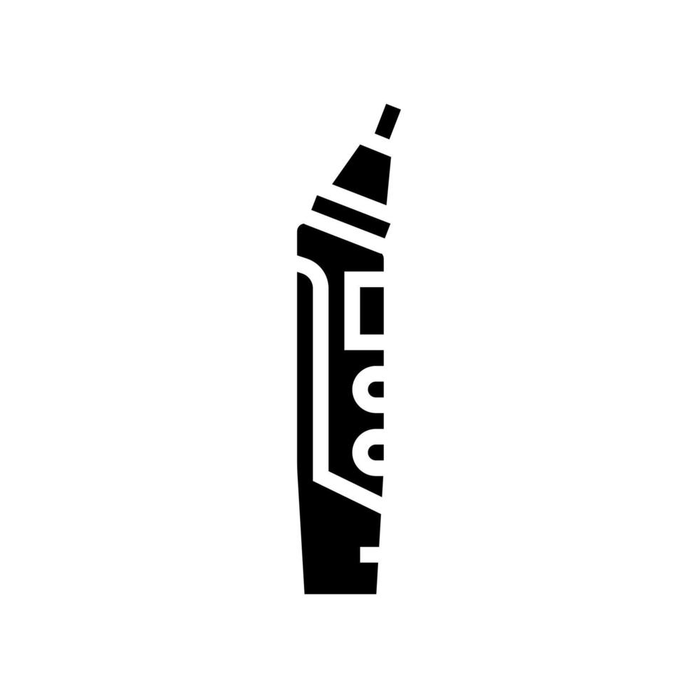 buse d'aspiration bébé glyphe icône illustration vectorielle vecteur