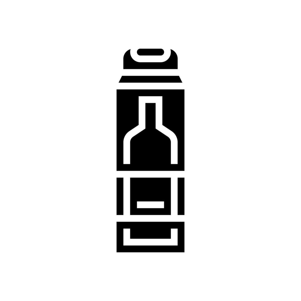 bouteille d'alcool boîte glyphe icône illustration vectorielle vecteur