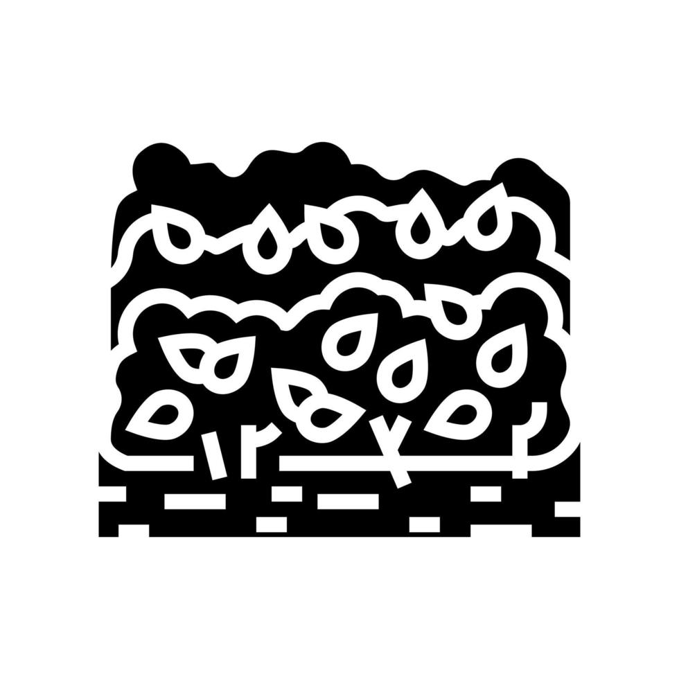 feuilles de thé de culture glyphe icône illustration vectorielle vecteur