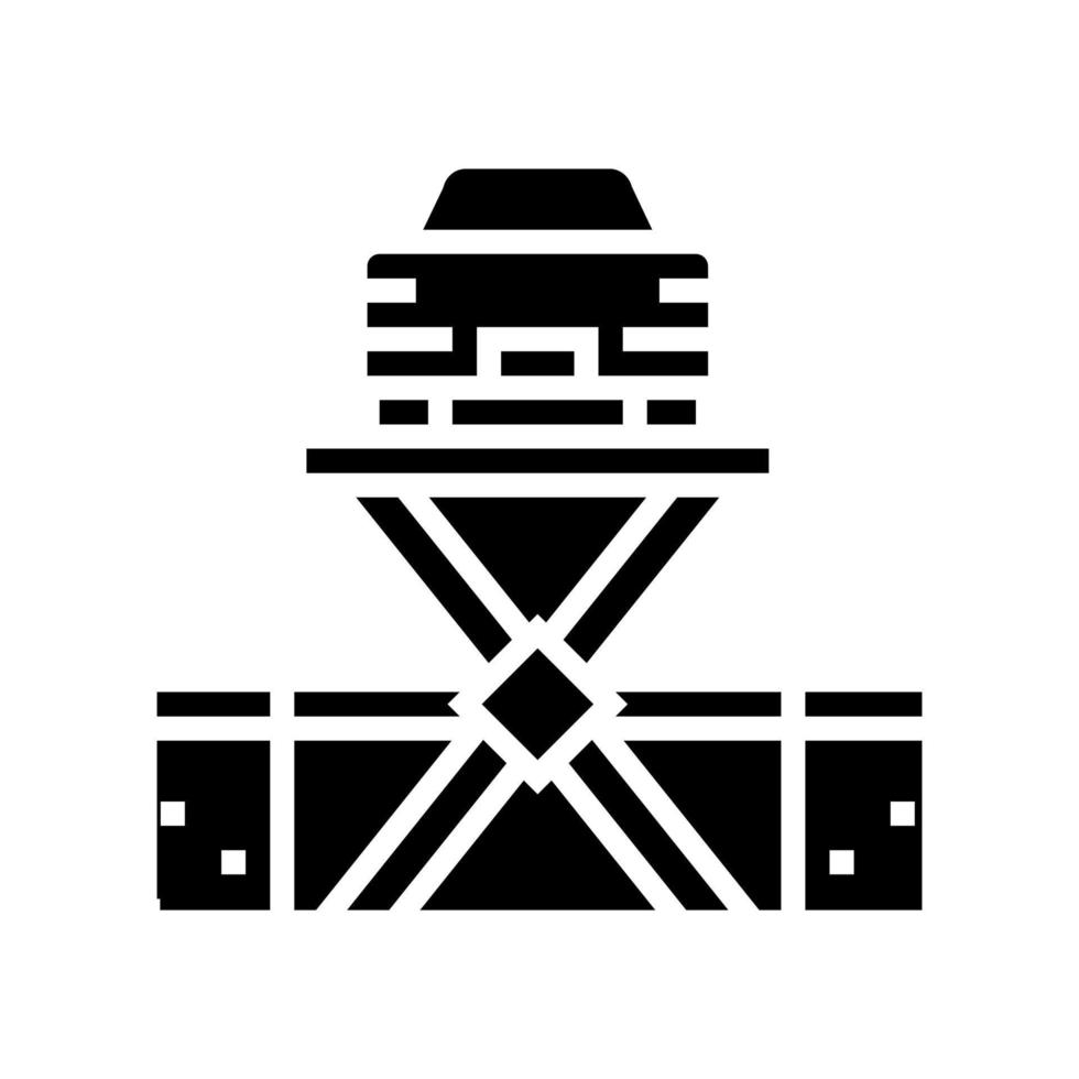 illustration vectorielle de l'icône de la ligne de stationnement de l'équipement de levage vecteur