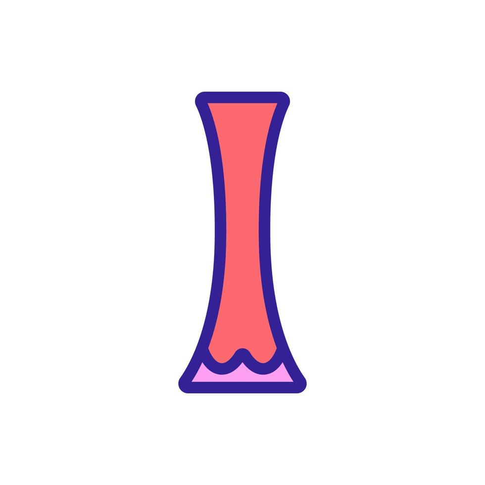 illustration vectorielle de l'icône du vase à fleurs rétréci vecteur