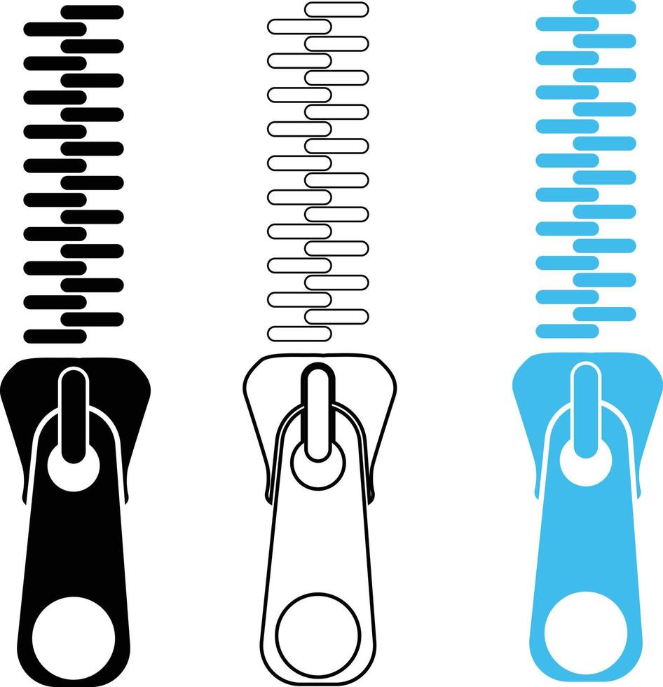 icône de fermeture à glissière sur mesure sur fond blanc. signe de fermeture à glissière. symbole de ligne d'outil de fermeture à glissière. style plat. vecteur