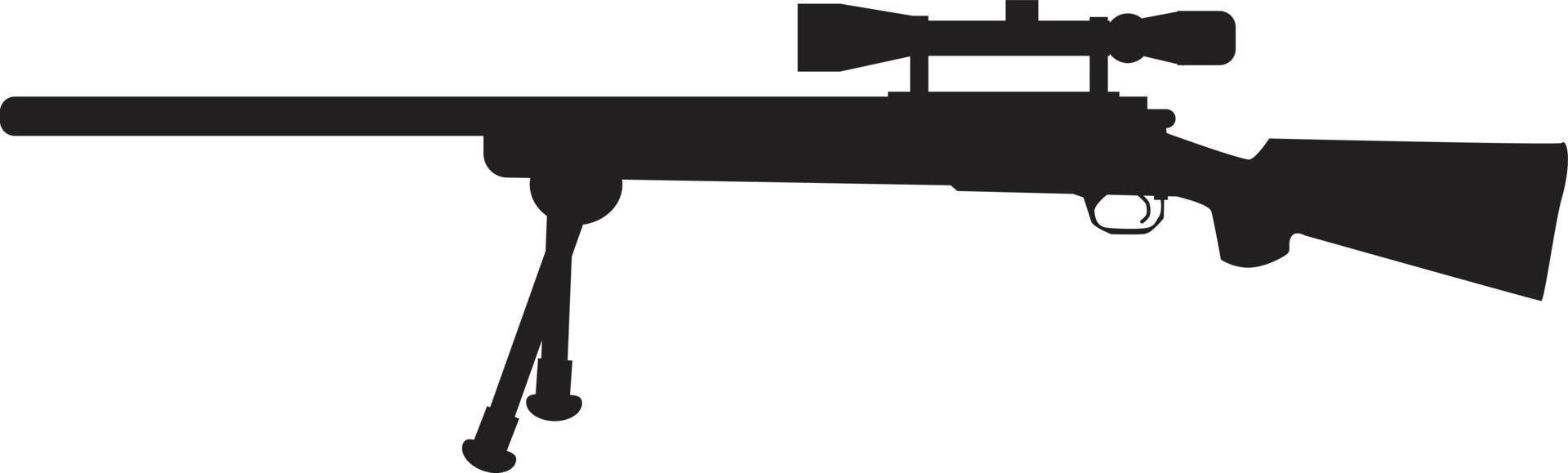 icône de fusil de chasse sniper sur fond blanc. signe de fusil de sniper. style plat. vecteur