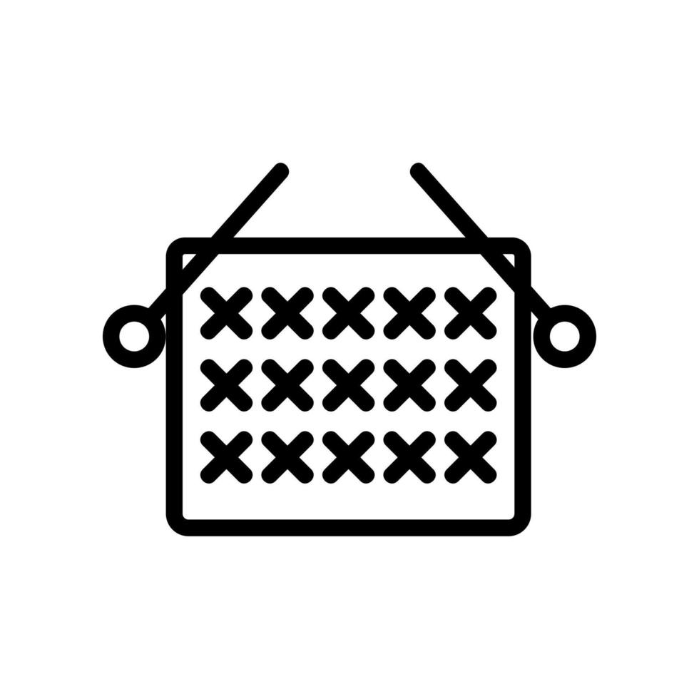 vecteur d'icône de tricot. illustration de symbole de contour isolé