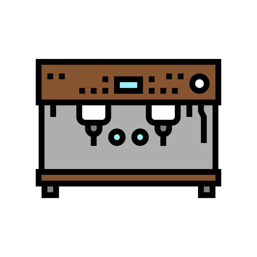 illustration vectorielle d'icône de couleur de machine à café professionnelle vecteur