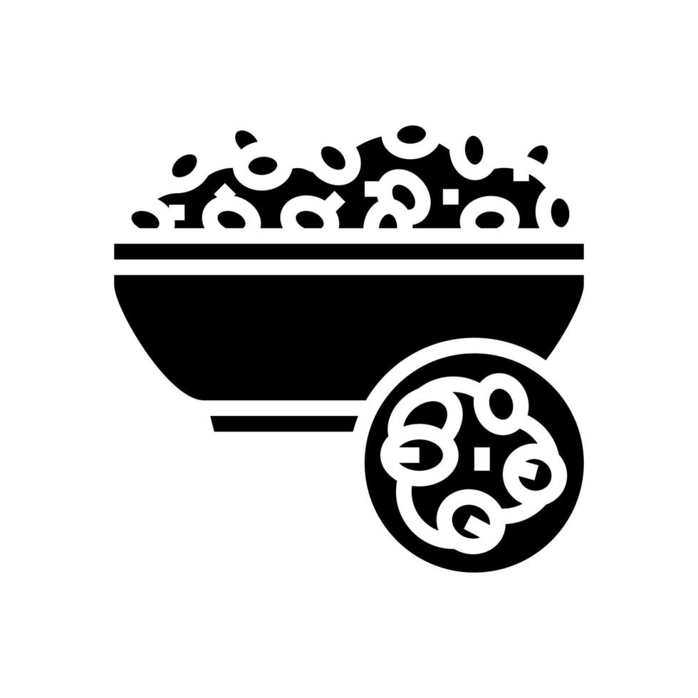 illustration vectorielle d'icône de glyphe de gruau d'orge perlé vecteur