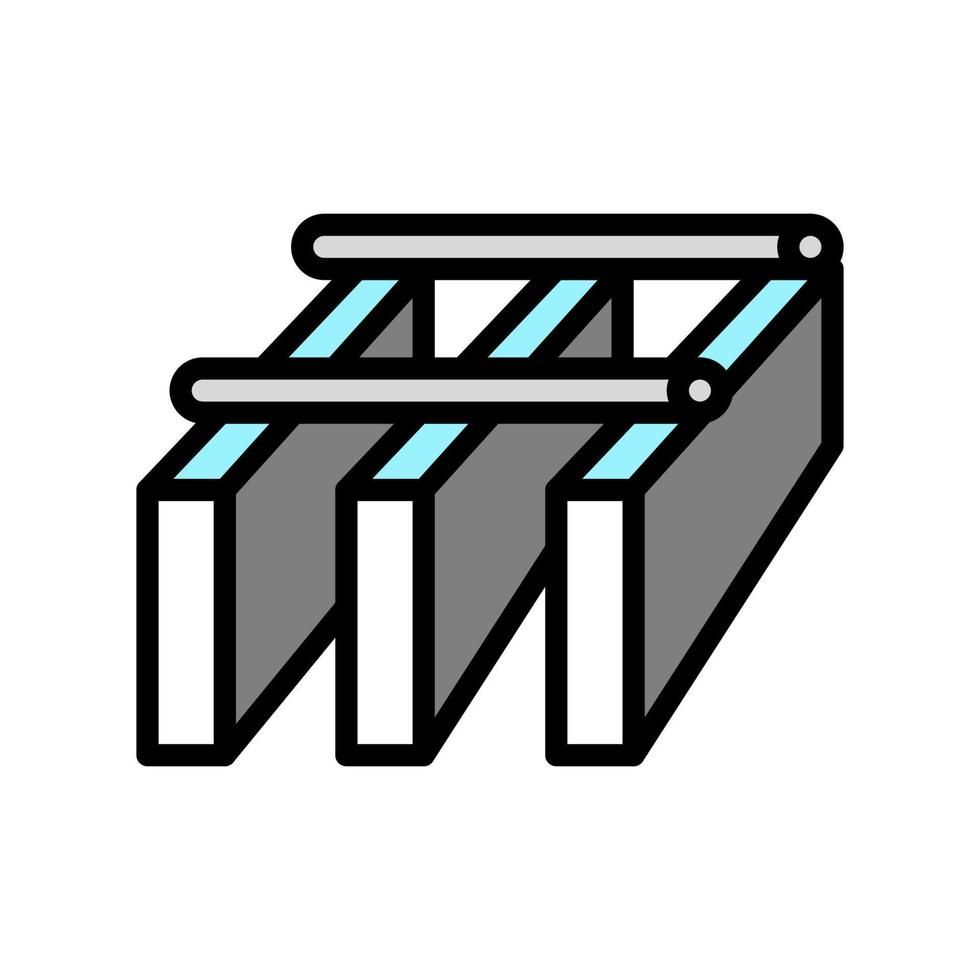 bar grille métal couleur icône illustration vectorielle vecteur