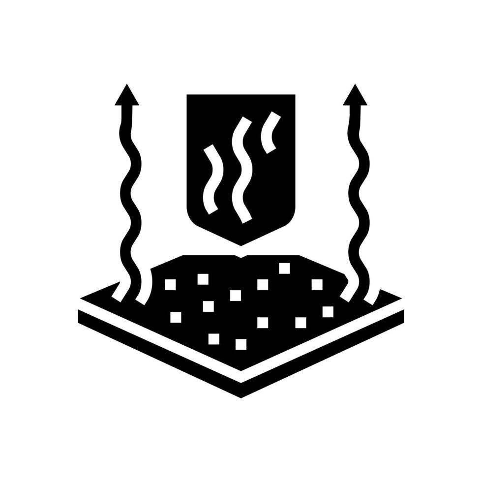 tissu respirant glyphe icône illustration vectorielle vecteur