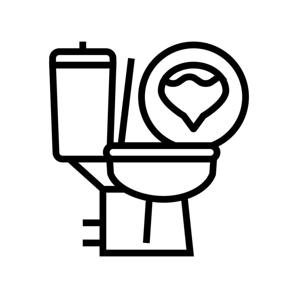 icône de ligne de symptôme de diabète d'urine illustration vectorielle vecteur