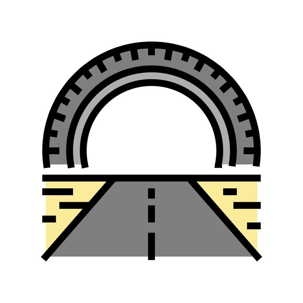 illustration vectorielle d'icône de couleur de pneus d'autoroute vecteur