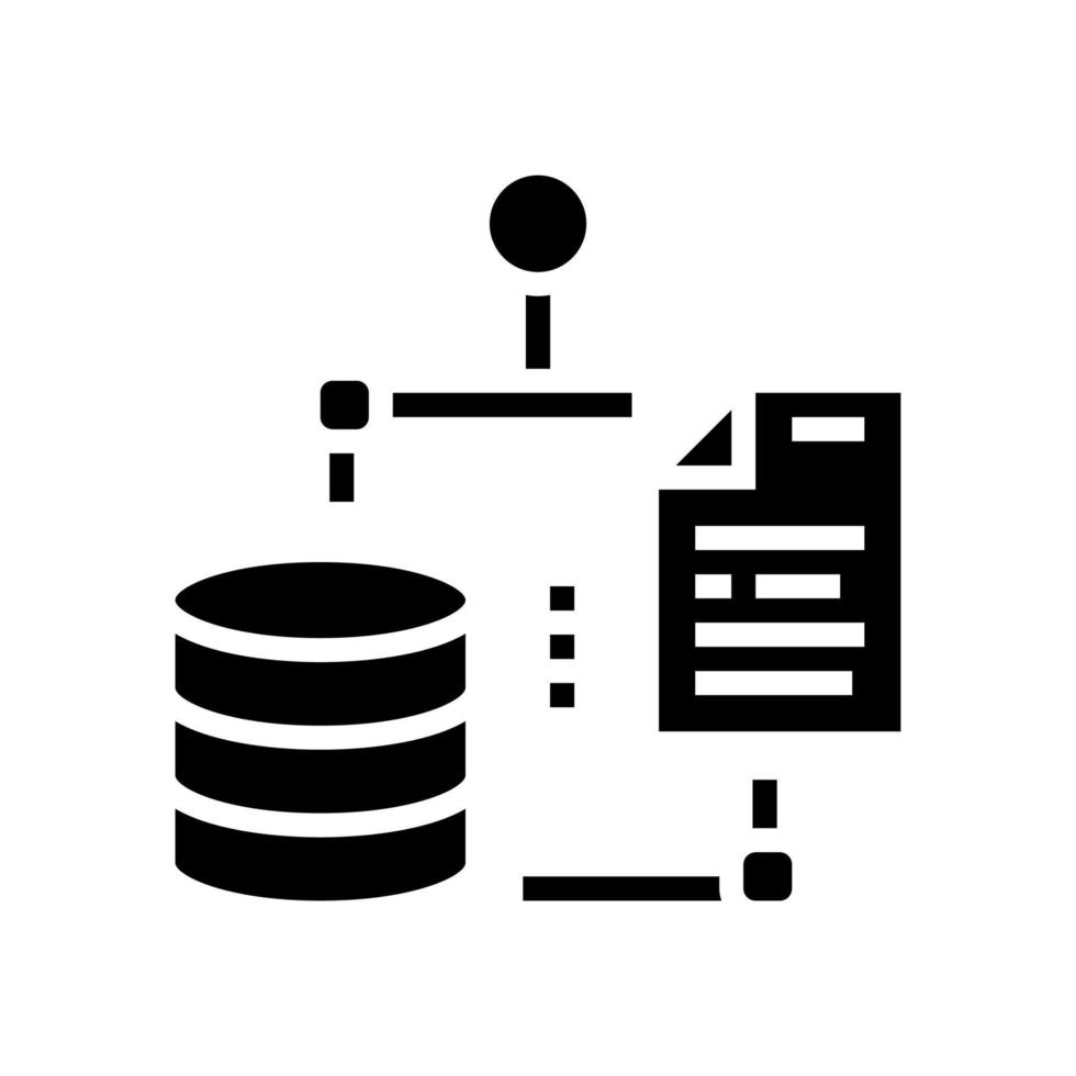 illustration vectorielle d'icône de glyphe de traitement numérique de fichier vecteur