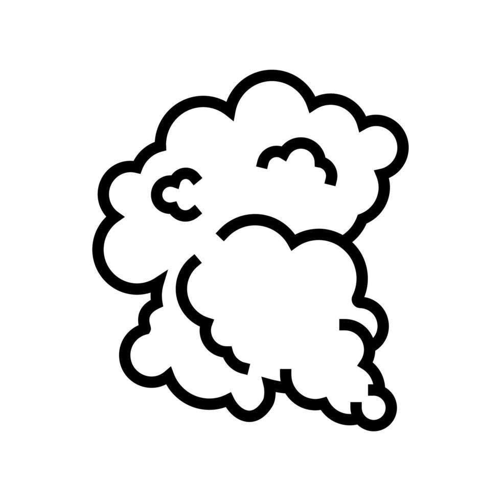 illustration vectorielle d'icône de ligne de fumée noire vecteur