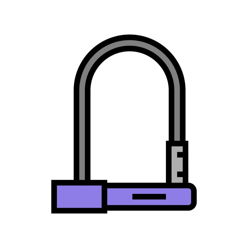 verrouiller pour l'illustration vectorielle de l'icône de couleur de vélo en toute sécurité vecteur