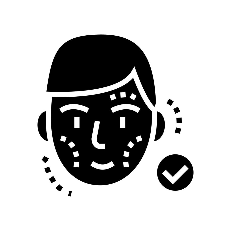 chirurgie de reconstruction faciale glyphe icône illustration vectorielle vecteur