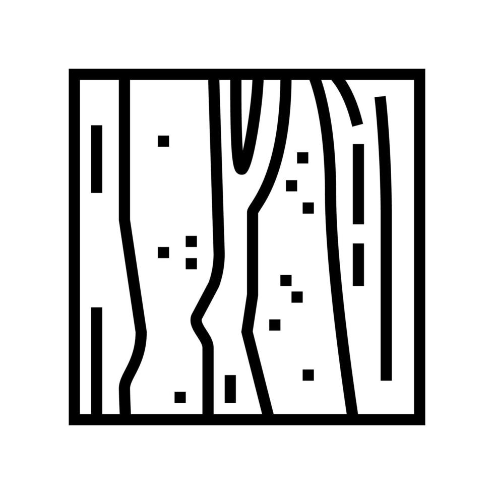 matériau en bois avec illustration vectorielle d'icône de ligne d'art en résine vecteur