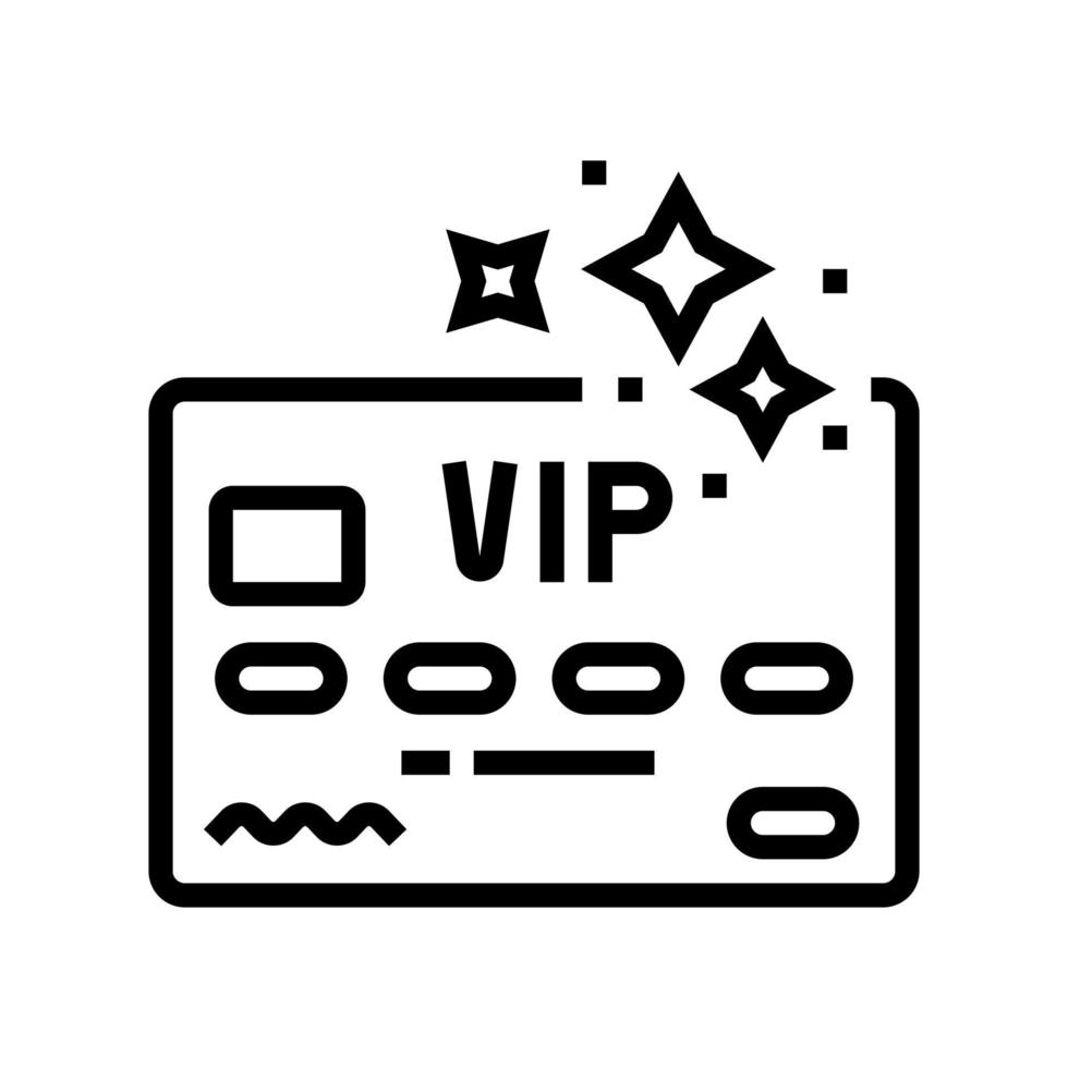 illustration vectorielle d'icône de ligne de carte de ligne premium vip vecteur