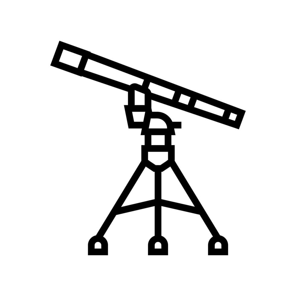 illustration vectorielle de l'icône de la ligne du planétarium du réfracteur vecteur