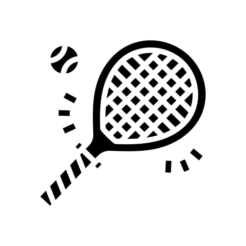 illustration vectorielle d'icône de glyphe de jeu de sport de tennis vecteur