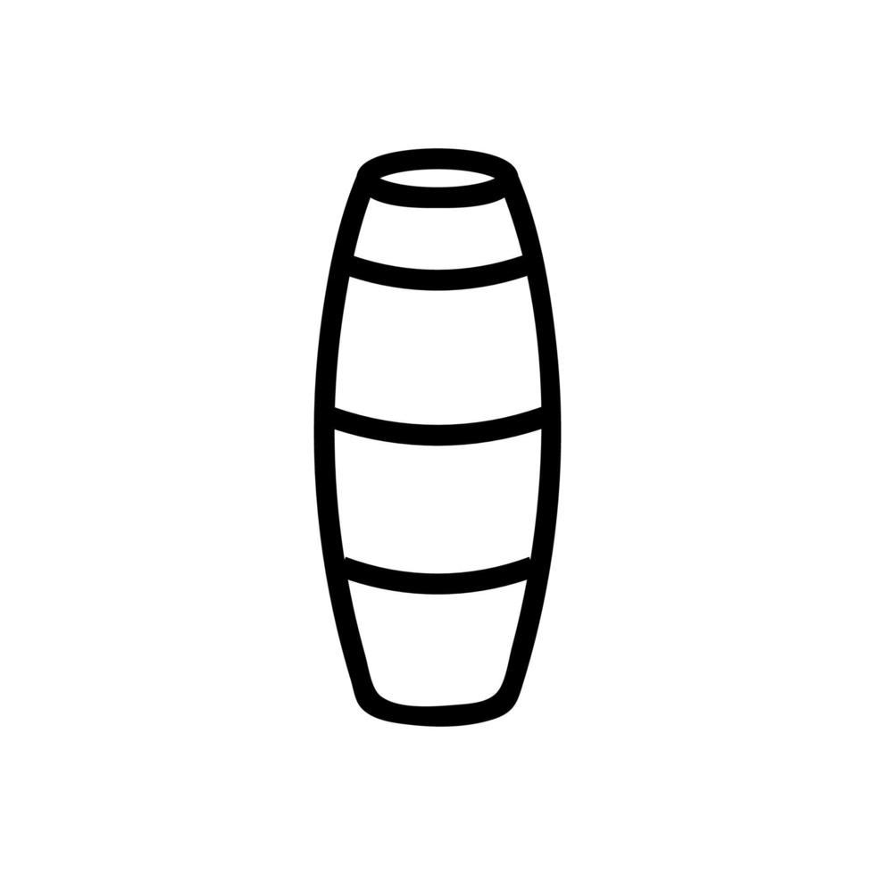 illustration de contour vectoriel icône vase à rayures horizontales