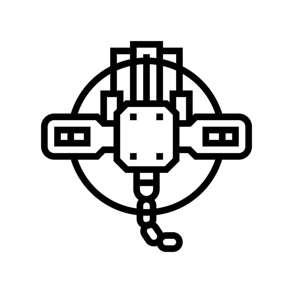 illustration vectorielle d'icône de ligne de piège de chasse vecteur