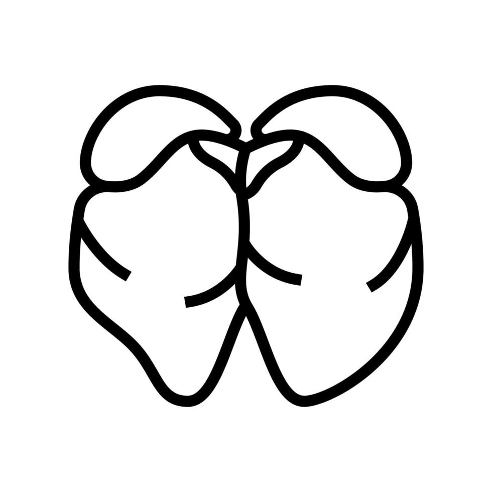illustration vectorielle de l'icône de la ligne de poulet au foie vecteur