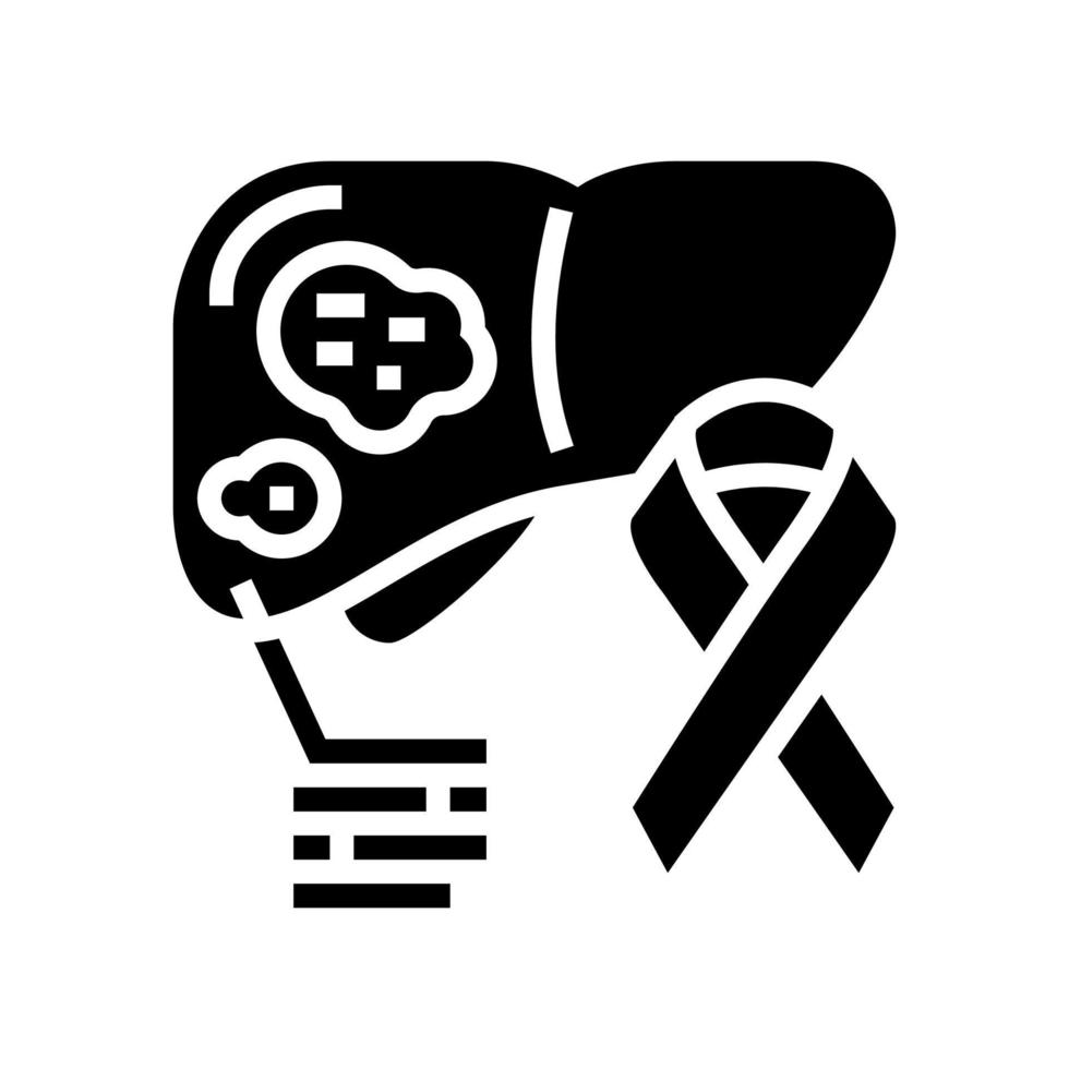 illustration vectorielle de l'icône du glyphe du cancer du foie vecteur