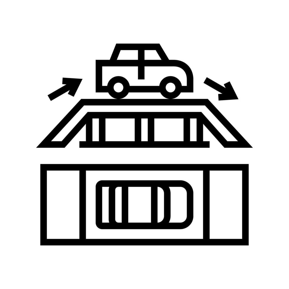 illustration vectorielle de l'icône de la ligne de passage supérieur vecteur