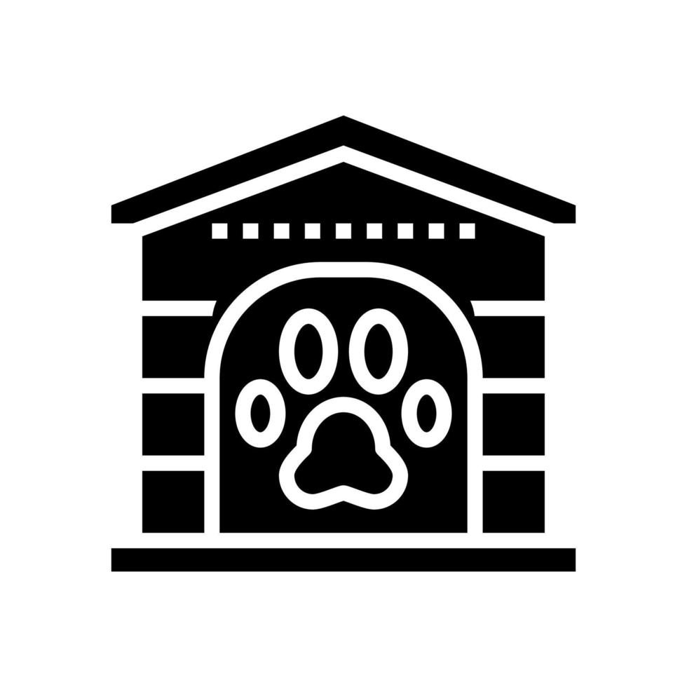 illustration vectorielle d'icône de glyphe de stand de patte pour animaux de compagnie vecteur