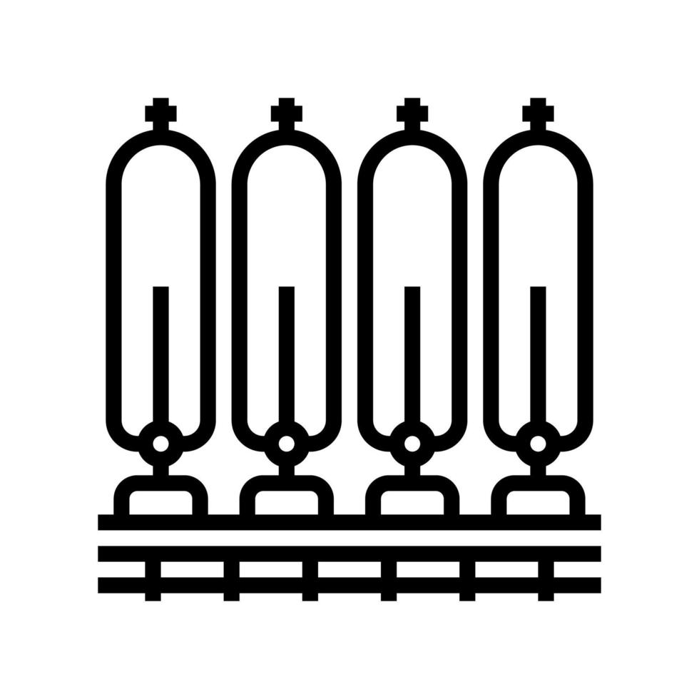 illustration vectorielle de l'icône de la ligne du système de filtre à eau vecteur