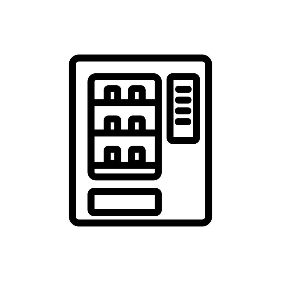 illustration de contour vectoriel d'icône d'automate de distributeur automatique
