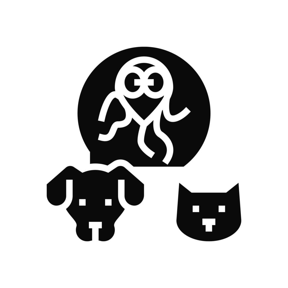 giardiase animal maladie glyphe icône illustration vectorielle vecteur