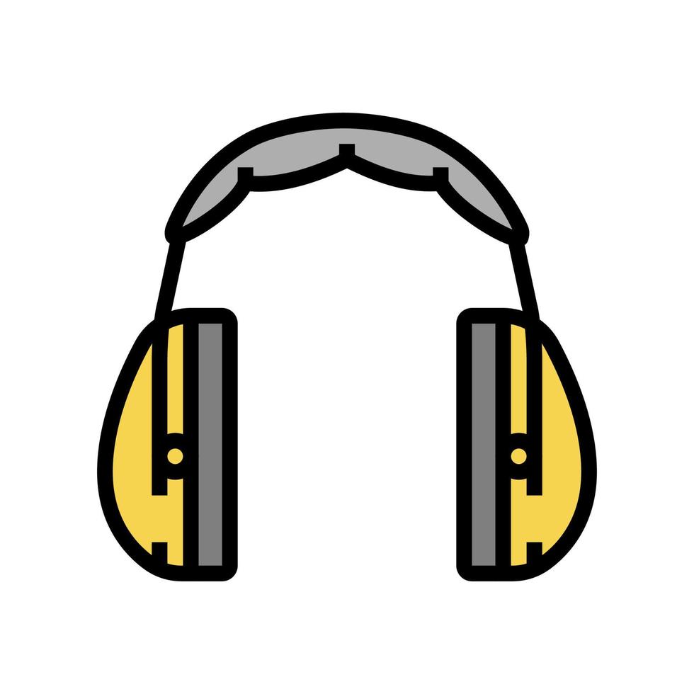 illustration vectorielle d'icône de couleur de cache-oreilles vecteur