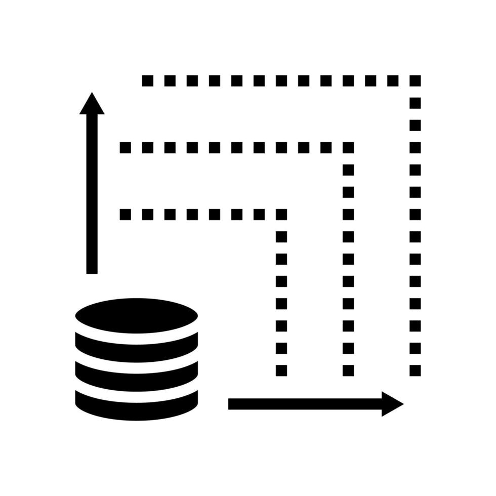 illustration vectorielle d'icône de glyphe de traitement numérique de surveillance graphique vecteur