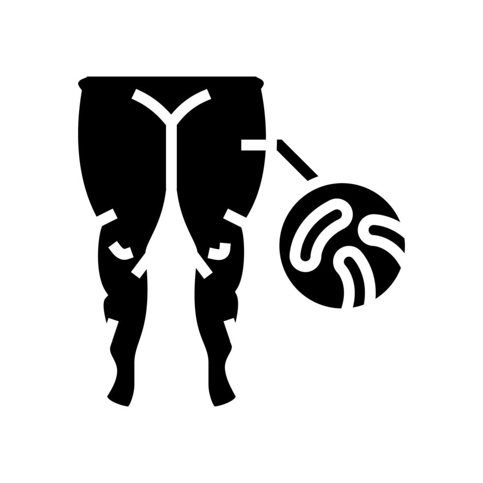 illustration vectorielle d'icône de glyphe d'œdème gras vecteur